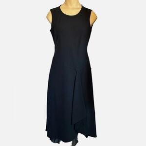Talbots Black Asymmetrical Sleeveless Dress -6